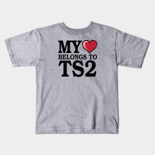 My Heart Belongs to TS2 - Black Kids T-Shirt